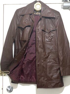 VINTAGE SIMPSONS LEATHER SPORTS JACKETS SIZE 36/S